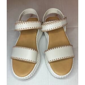 Dolce Vita Franca Women's white faux leather Sandal Slingback Size 8.5